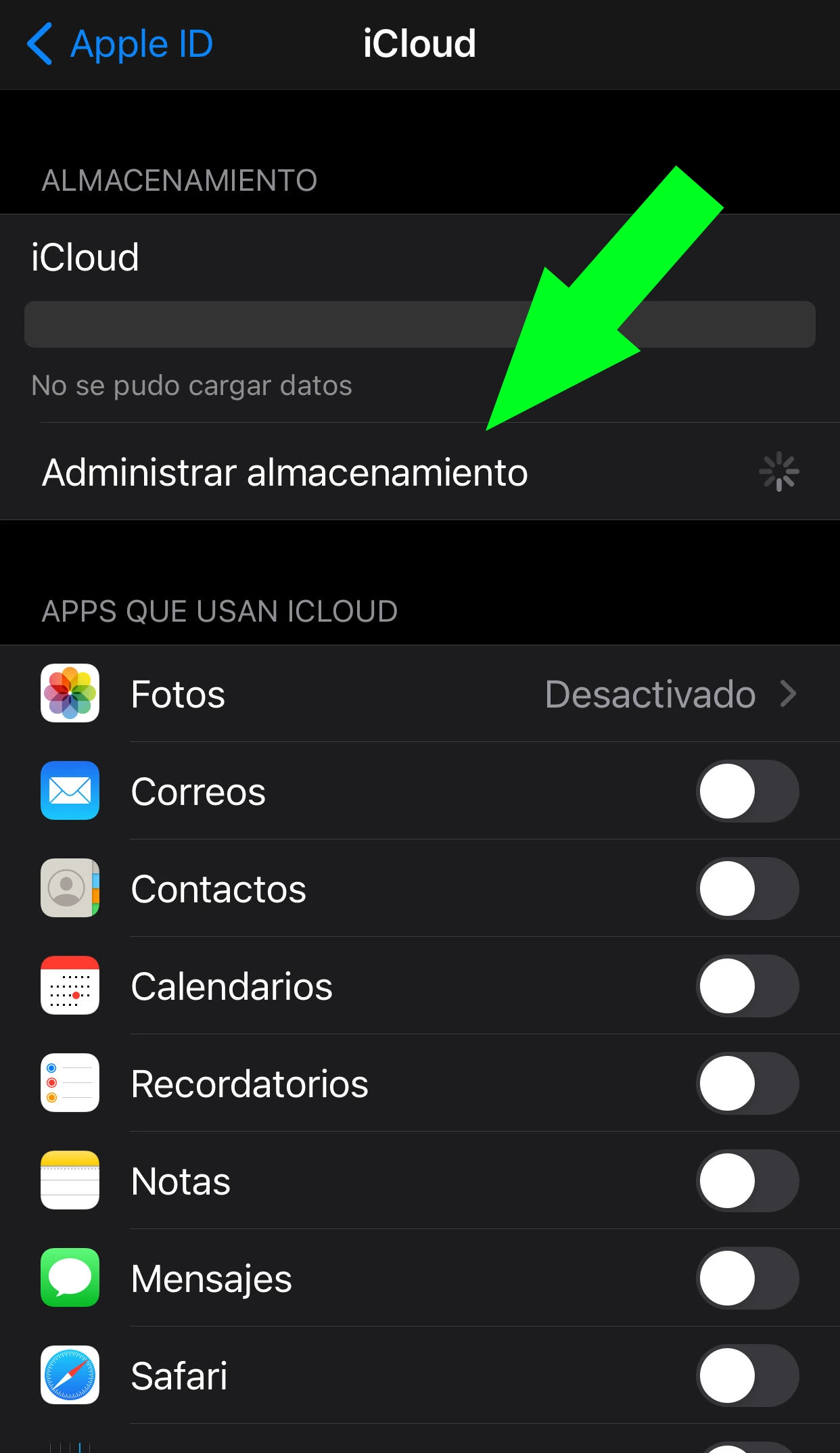 Deshabilitar los backups de iCloud de MetaMask