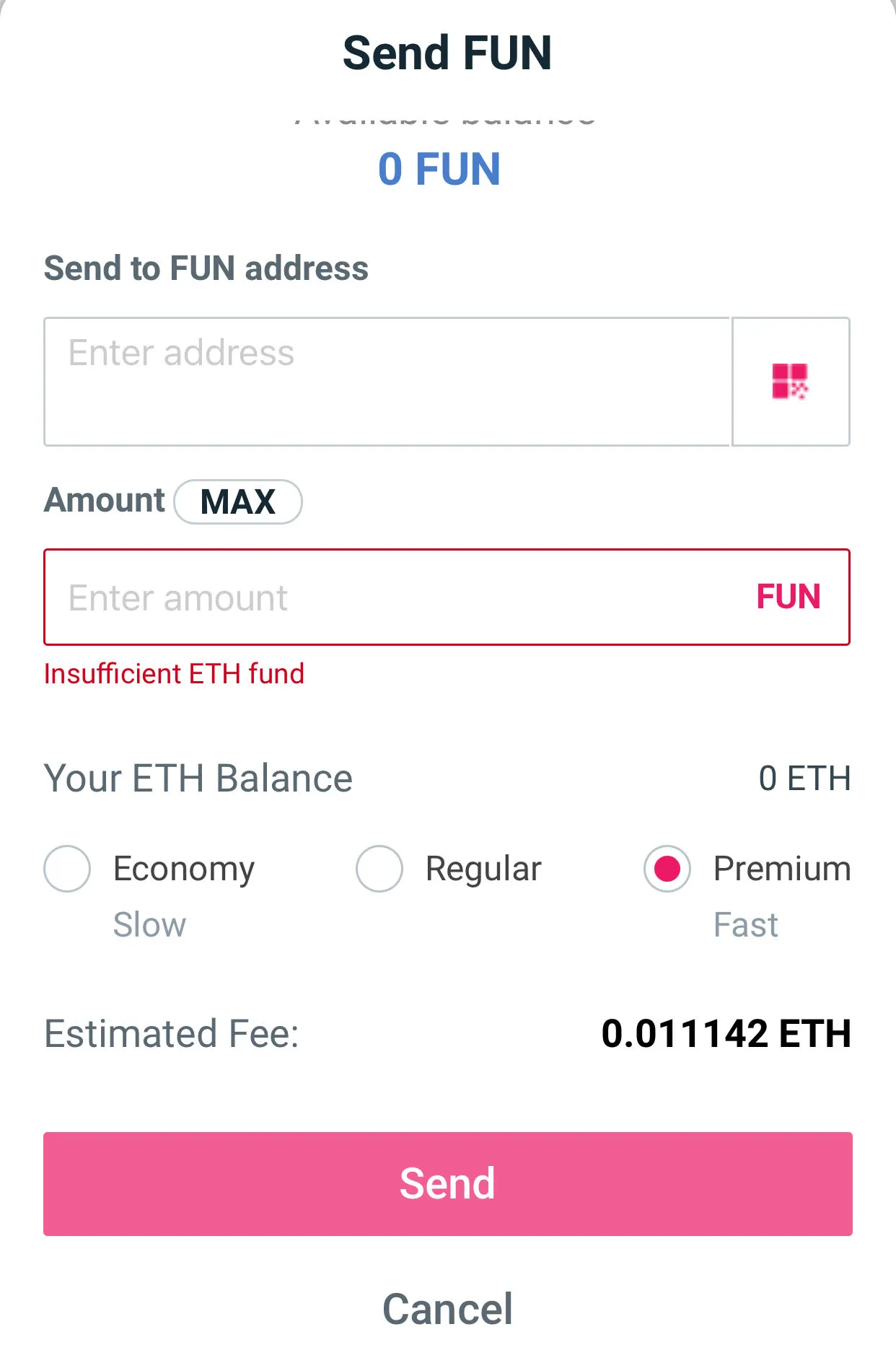 Envíar Funtoken desde XFUN Wallet