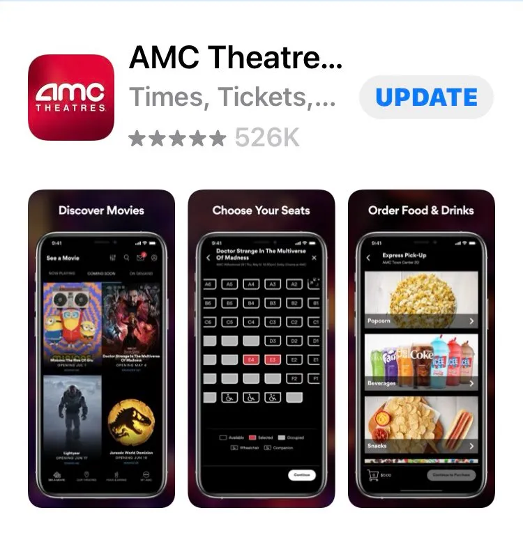 App de AMC ahora acepta criptomonedas como forma de pago