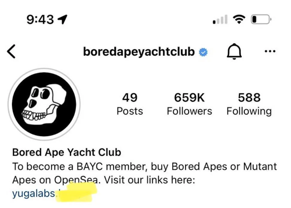 Bored Ape Yacht Club hackeado