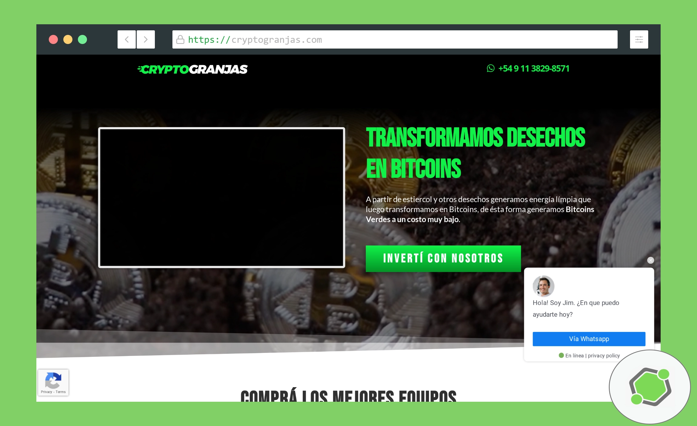 Sitio web de CryptoGranjas.