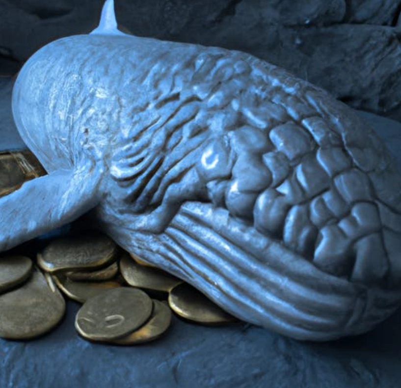Una ballena se despierta una ballena Bitcoin con más de 1,037 BTC.
