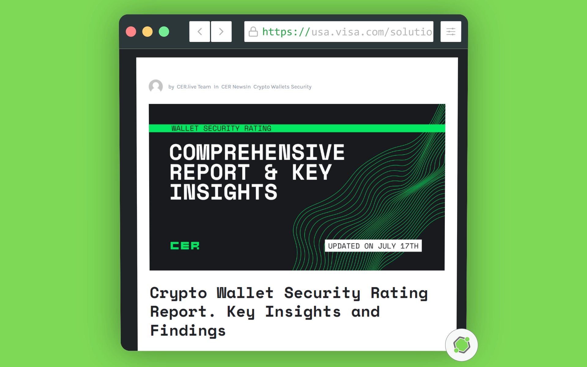 Informe de CER sobre las seguridad de las billeteras de criptomonedas.