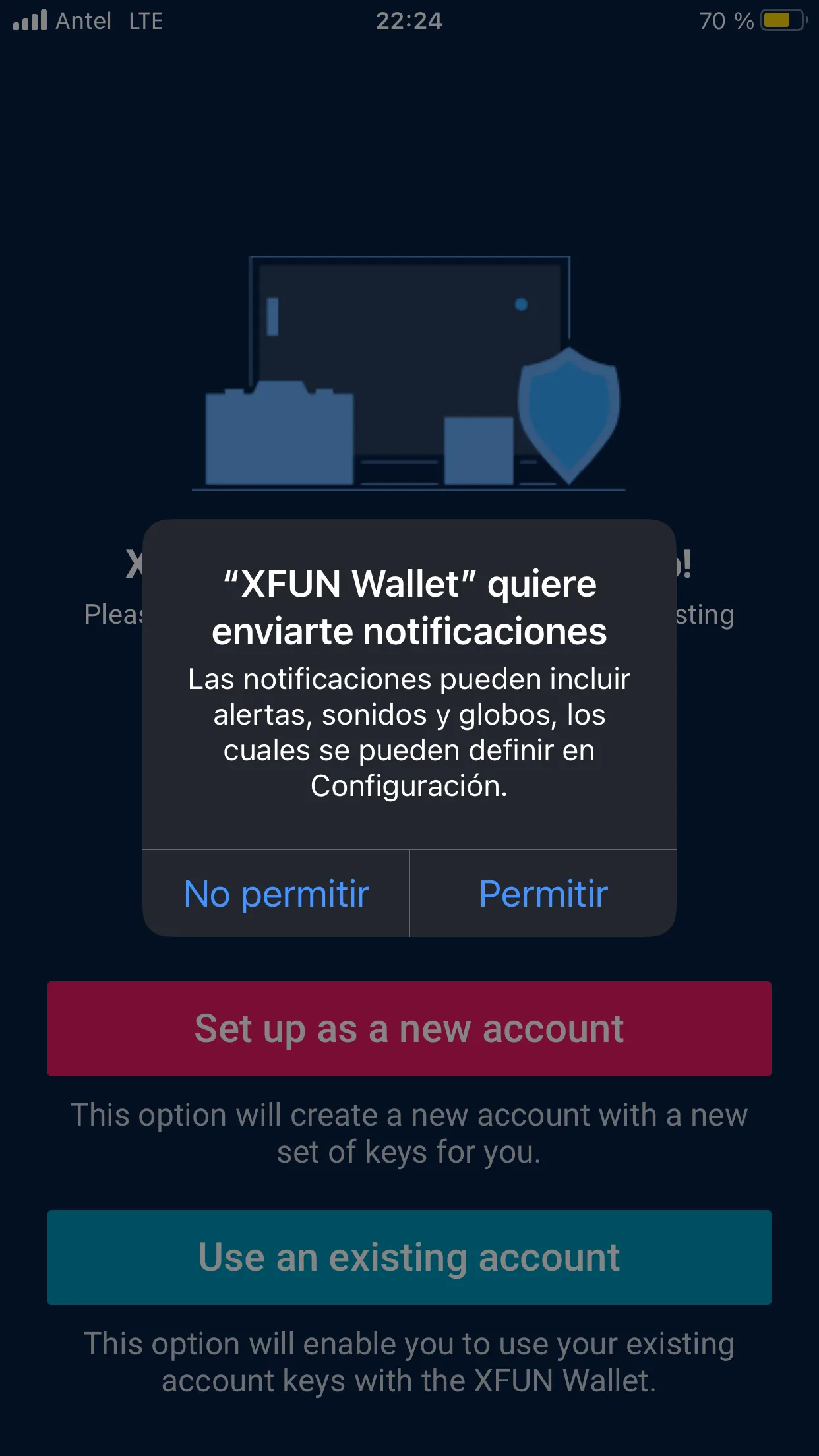 Permisos de app XFUN Wallet